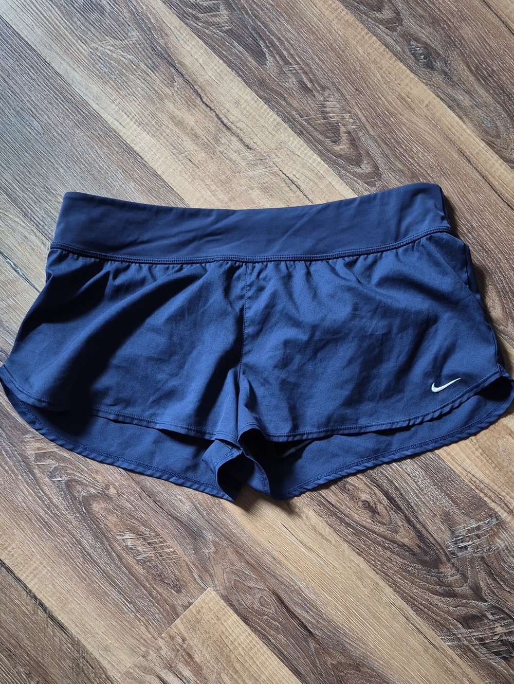 Nike Swim Navy Blue Mid Rise Brief Lined Board Shorts Swimwear Size XL